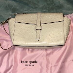 kate spade Cream Pebbled Crossbody Bag with Strap